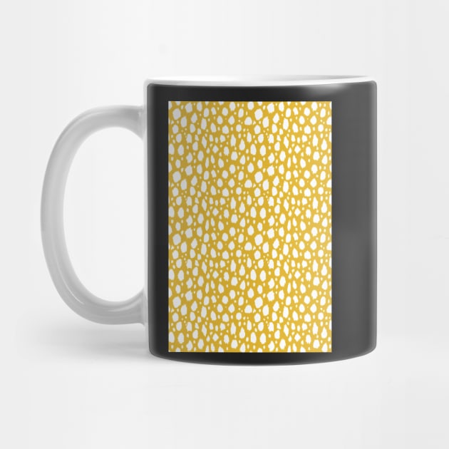 Yellow and White Spot Dalmatian Pattern by Juliewdesigns